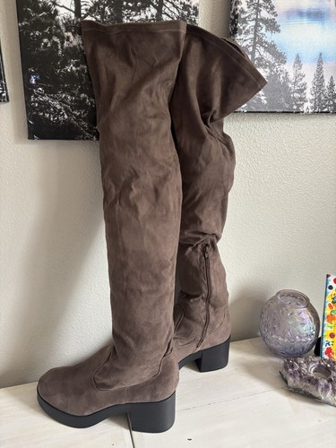 Women over the knee - women's, suede