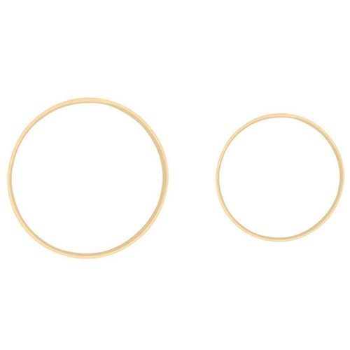 2pcs wooden circle - circle, round