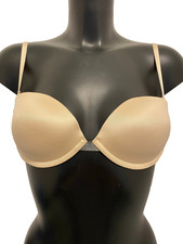 Light Cream (Beige) Bra 34B Clear front & back strap multiway underwired 5 ways