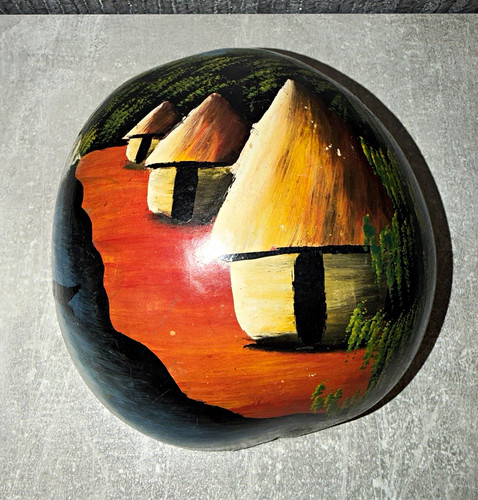Hand painted calabash bowl - , /