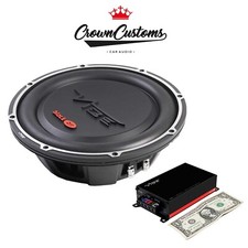 VIBE 10 INCH BASS PACK SLIM CAR SUBWOOFER 900 WATTS MAX SUB+AMPLIFIER CAR AUDIO