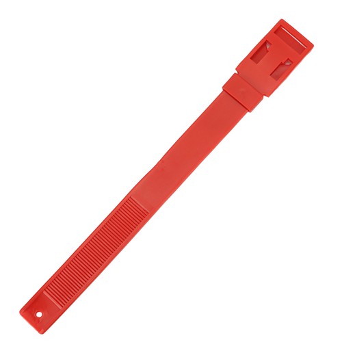 Red sheep neck tag band - red,
