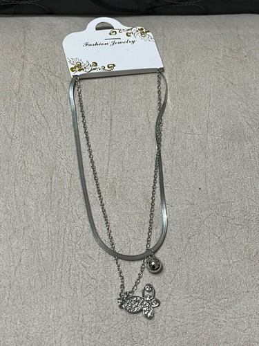 Silver double layer - layer, butterfly