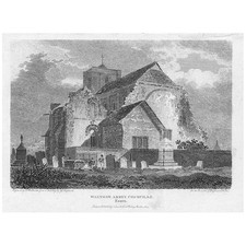WALTHAM ABBEY Church Essex - Antique Print 1805