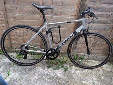 Road bike Triban RC 100 Grey Size M + Lock, Helmet and Lights