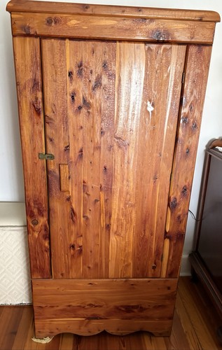 Freestanding wooden wardrobe - wooden,