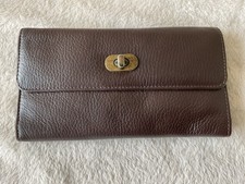 M&S real leather ladies large brown purse