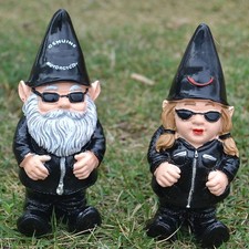 Garden gnome motor biker - motor,