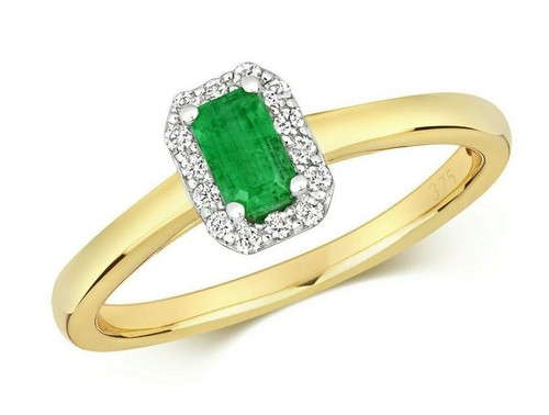 Real emerald and diamond ring - and,