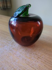 Apple Paperweight/Ornament Large Art Glass