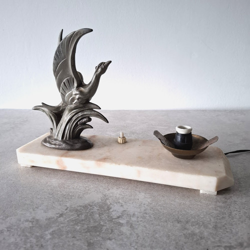 Antique art deco table lamp - deco,