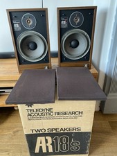 Vintage Acoustic Research AR18S HiFi Bookshelf Speakers Classic! Excellent 