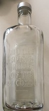 Empty Glass Bottle With  Words