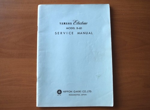 Yamaha service manual - b-6d,