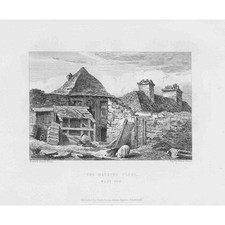 Antique Engraved Print c1848 - The Haunted Close West Bow, Edinburgh