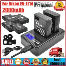 2/4x EN-EL14 Battery / Charger