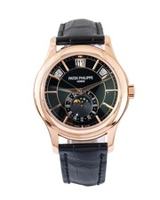 Patek Philippe Annual Calendar 5205R-010 Watch Black Leather Strap 2022 