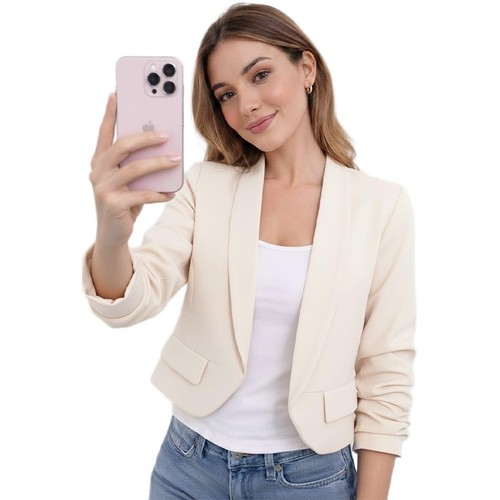 Womens cropped blazer - womens, rouge