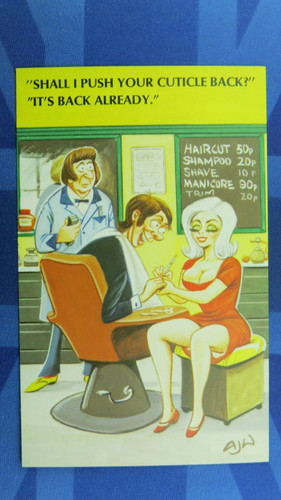 Saucy comic postcard 1960s - saucy,