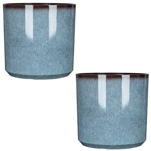 Garden gear blue glazed - gear,