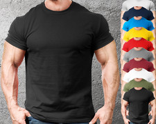 Mens Gym Fit T Shirt Fitted Style Muscle Fit Training Top Bodybuilding Fashion