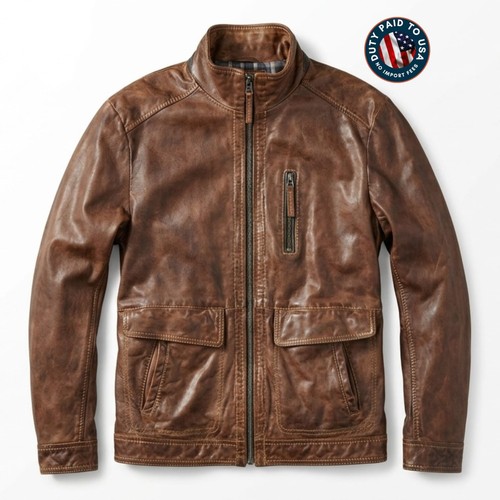 Men real leather jacket - men,