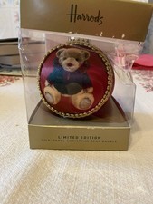 HARRODS 2020 Christmas Silk Panel Bauble New But Box Damaged