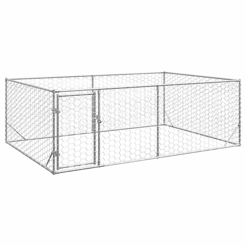 Walplus galvanised dog kennel - dog,