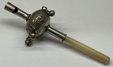 Antique Baby Rattle & Whistle