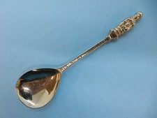 SAINT NICHOLAS Sterling SILVER Gilt Medieval Style Spoon 1907 Levi & Salaman