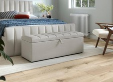 Dreams Davies Light Grey Upholstered Blanket Box WAS £249