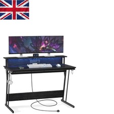Ergonomic LED Gaming Desk with