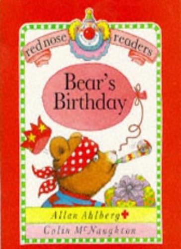 Bear birthday red nose - birthday,