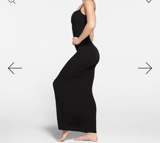 Skims Soft Lounge Long Slip Dress, Black, Size S, New/Never been worn