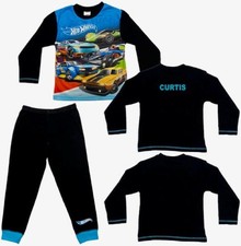 Hot Wheels Boys Pyjamas Sleepwear Age 4 to 10 Years Personalisation Available