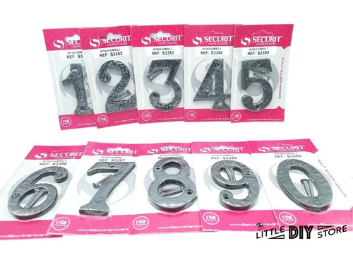 Black house number - black,
