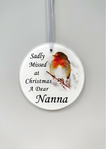 Robin glass christmas - robin,