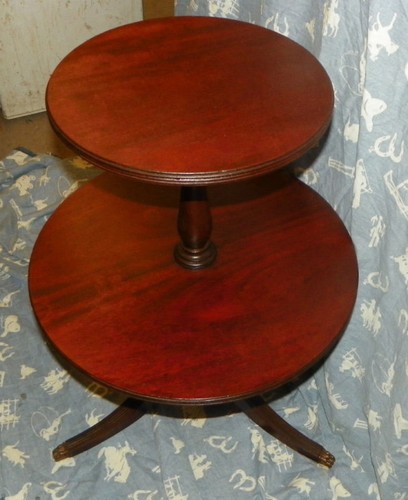 Mahogany two tier table - two,