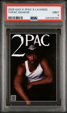 Tupac Shakur GAS X 2Pac X LA Kings Never Die Makaveli 7 Day Theory PSA 9 Mint