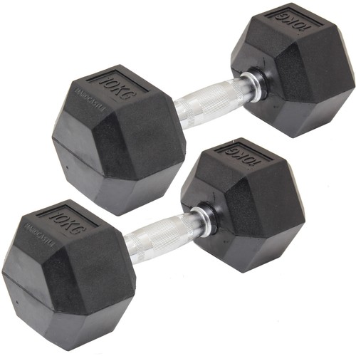 10kg rubber dumbbell - 10kg,