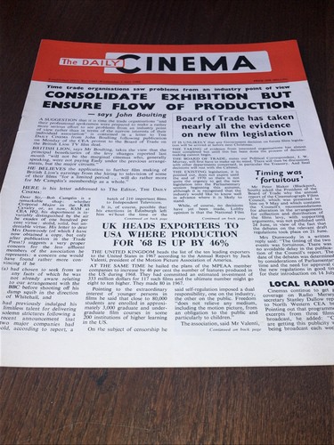 Daily cinema 1968 gerry - cinema, 1968.