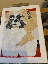 Shitzu Dog Painted in acrylic