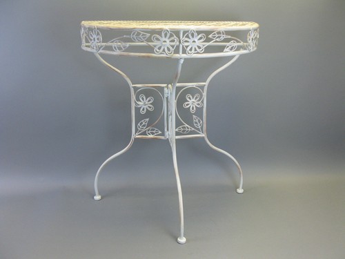 Cream colored iron - colored, table