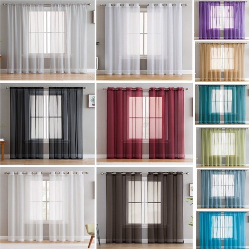 Pair voile net panels - of,