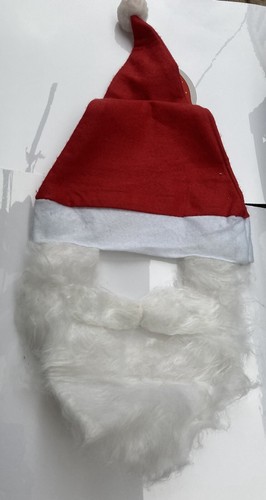 Santa hat with beard and - hat,