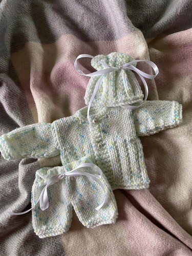 Hand knitted dolls clothes - knitted,