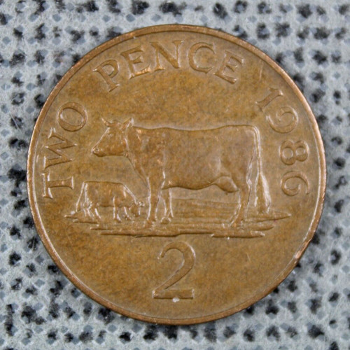 Guernsey 1986 two pence - 1986, 2