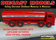 LEYLAND OCTOPUS ESSO PETROL TANKER ABOUT 1:50 SCALE RETRO DINKY TOYS 943 REPLICA