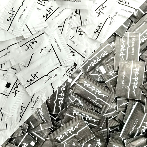 Pepper salt sachets - salt,
