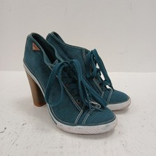 Diesel Heel Shoes UK 4 EU 37 Teal Green RMF31-EH